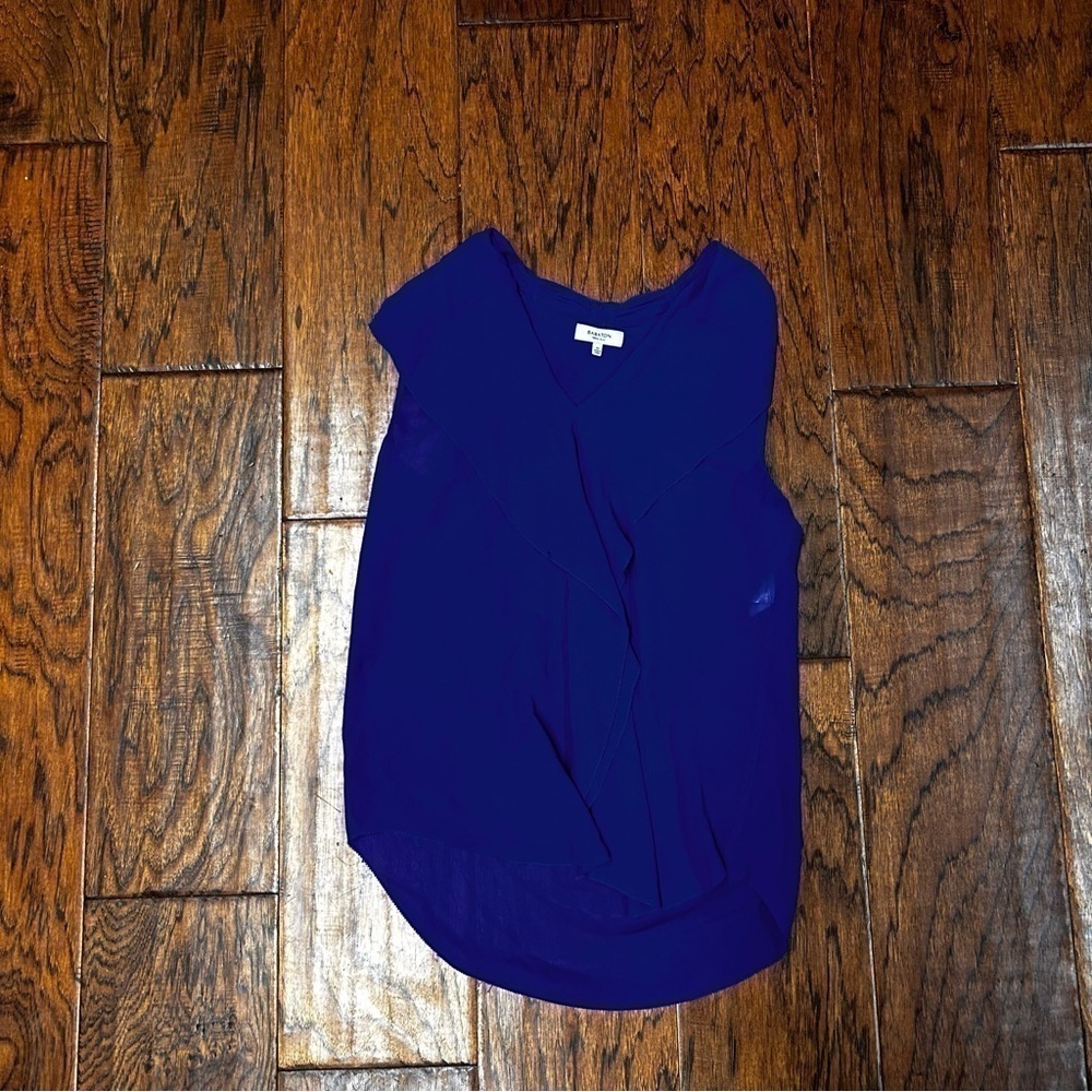 Babaton women’s silk blue tee shirt